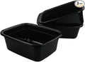 Jekiyo 16 Quart Dish Pan Black Plastic Dish Tubs 3 Packs