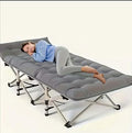 Outdoor Folding Bed – Features Skin-Friendly Breathable Fabric with an Enlarged and Thickened Mattress ergonomically Thickened Pillow Reinforced Bed Frame for Durability (660LBS)