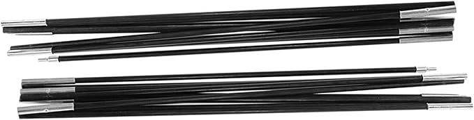 Estink Tent Poles Replacement Fiberglass Camping Tent Pole Bars Multi Sections Foldable 4.9M for 7-8 Person Camping Tent