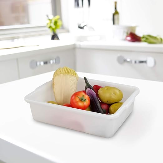 4-pack Bus Tubs Commercial 8 L White Plastic Wash Basin Bus Box