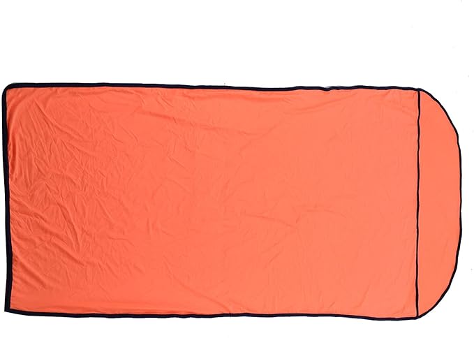 Multifunctional Elastic Sleeping Liner Skin Friendly Comfortable and Breathable to Carry with Storage Versatile Use for Camping Hiking Backpacking (Orange)