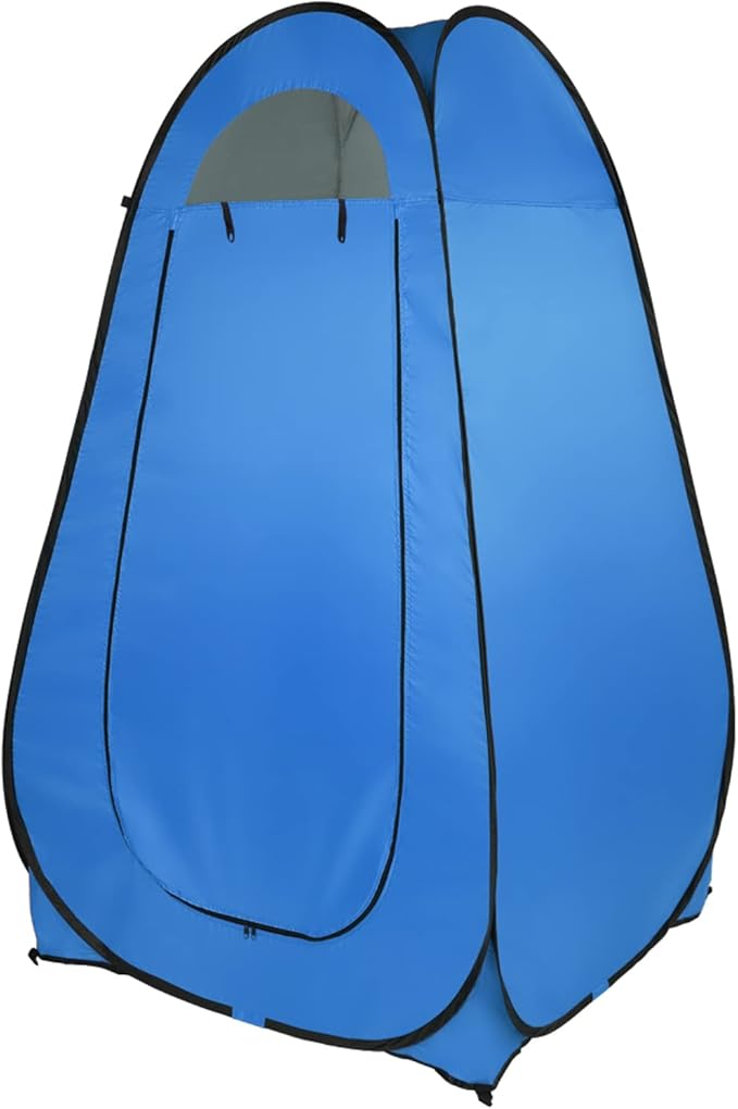 Shower Tent Portable Toilet Privacy TentPrivacy Shower Tent Dressing Room or Portable ToiletSun Sunshade Canopy Outdoor Rain Shelter Backpack Privacy Shelters for Camping Hiking Blue
