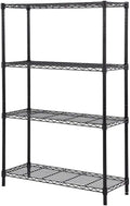 4 Tier Black Epoxy Wire Shelving Kit | NSF Commercial Storage Rack Unit (21 Deep x 42 Wide x 64 High)