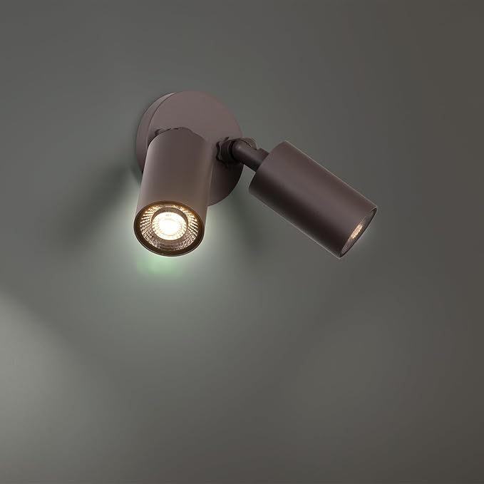 Cylinder LED Double Adjustable Indoor or Outdoor Wall Light 3000K in Bronze