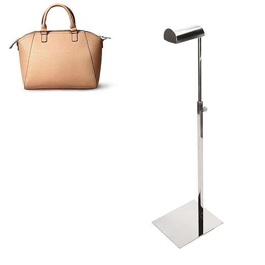 Bags Display Rack Stainless Steel Handbag Display Holder for Clothing Shops Shopping Malls Mirror - Stylish Multifunctional Design Durable Rust Easy Installation (Mirror Silver)