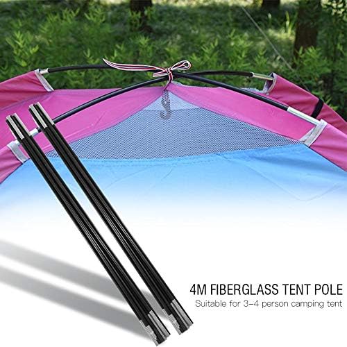 Tent Pole Fiberglass Adjustable Tarp Rod and Tent Poles Awning Frames Kit for Camping Outdoor Support