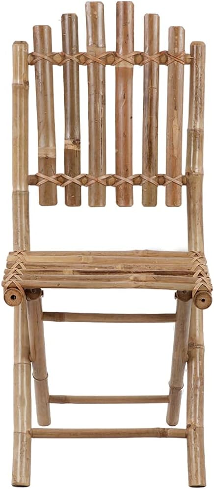 Patio Chairs Dining Chair Black Dining Chairs chairFolding Patio Chairs 2 pcs with Cushions BambooSuitable for Gardens courtyards