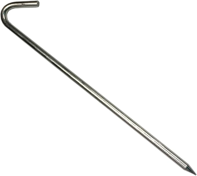 Heavy Duty Bounce House Tent Stake with Hook 18 Long 1/2 Diameter 8 Pack