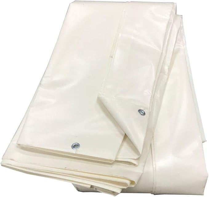 Heavy Duty Tarp 100% Waterproof 12mil Thick PVC Vinyl Tent Tarp for Camping Multi-Purpose Thick Protective Cover Weather Proof Heavy Duty UV Resistant 20 Feet x 40 Feet White
