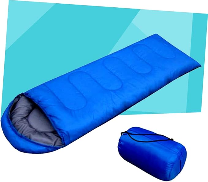 GANAZONO Compression Stuff Sack with Hood for Camping and Hiking Lightweight Outdoor Envelope for Cold Weather Spring to Autumn Use Blue