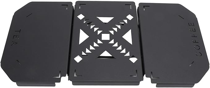 Alomejor Aluminium Alloy Table Top with Folding Design for Lunch Box Portable Camping and Fishing Accessory