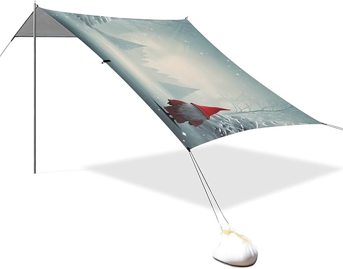 Christmas GnomeCamping Sun Shelters 9.2 x 10.5 FT Beach Canopy Tent Sun Shade with Carrying Bag for Camping Trips Fishing Backyard Fun or Picnics 21341331