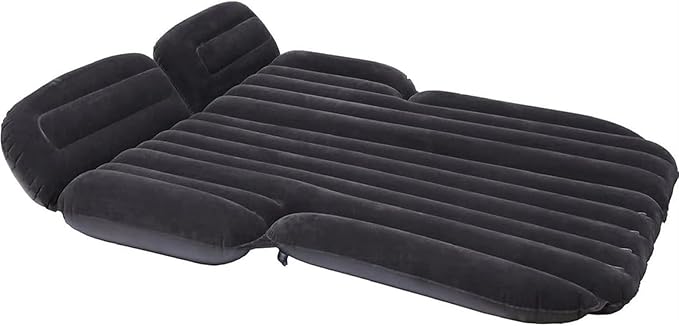Inflatable Mattress Car Camping Mattress SUV Back Seat Inflatable Bed Outdoor Travel Sleeping Mat Flocked PVC Air Cushion