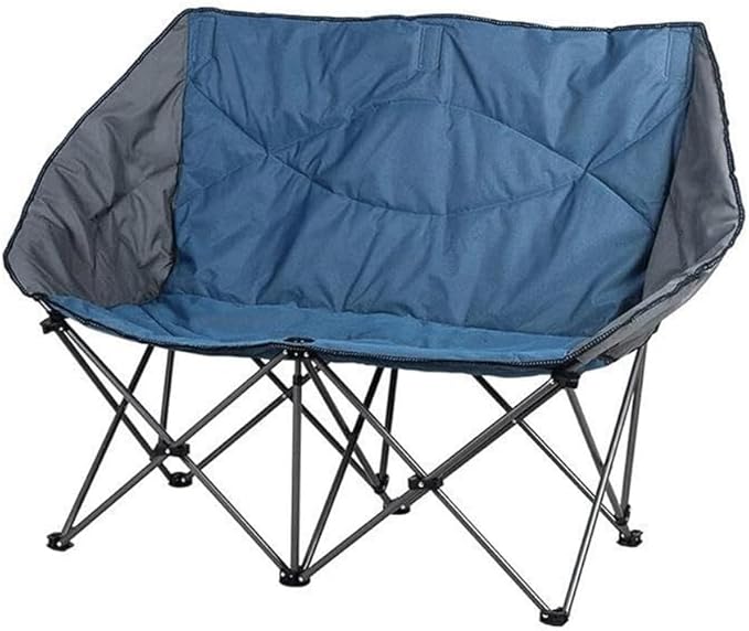 Folding Loveseat Camping Chair Moon Chair Garden Chair Double Camping Chair for Beach Foldable Outdoor seat for Camping Portable Camping Stool Ergonomic Camping Chair Canvas Camping Chair