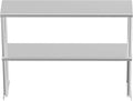 GarveeHome Stainless Steel Double Overshelves 47.24x11.81x33.46 in Adjustable Commercial 2-Tier Shelf Heavy Duty Racks for Kitchen Prep Table Worktable Restaurant