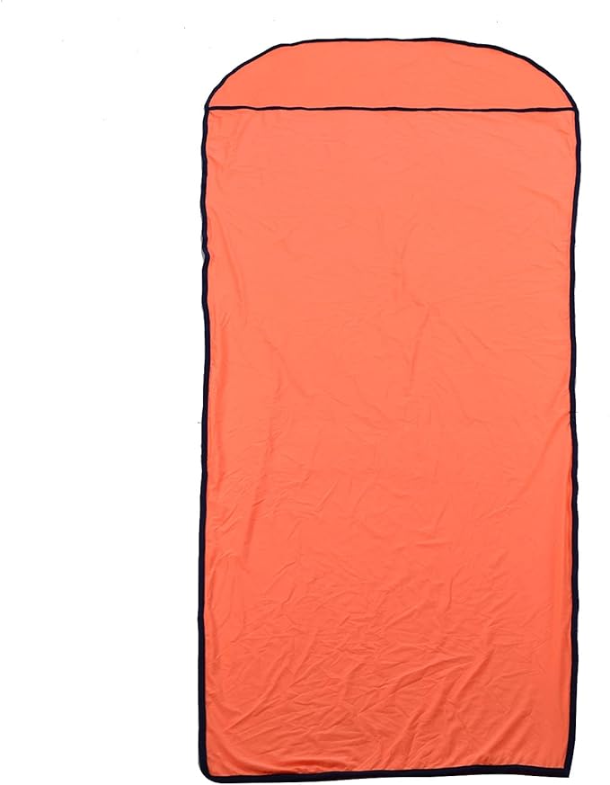 Multifunctional Elastic Sleeping Liner Skin Friendly Comfortable and Breathable to Carry with Storage Versatile Use for Camping Hiking Backpacking (Orange)