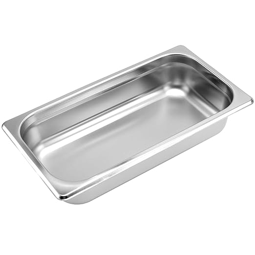 SOUJAP 8 Pack Steam Table Pan 1/3 Size x 2.5 Inch Deep Stainless Steel Anti-Jamming Food Cooking Pan Steam Table Pan Hotel Pan for Buffet Restaurants Catering Supplies