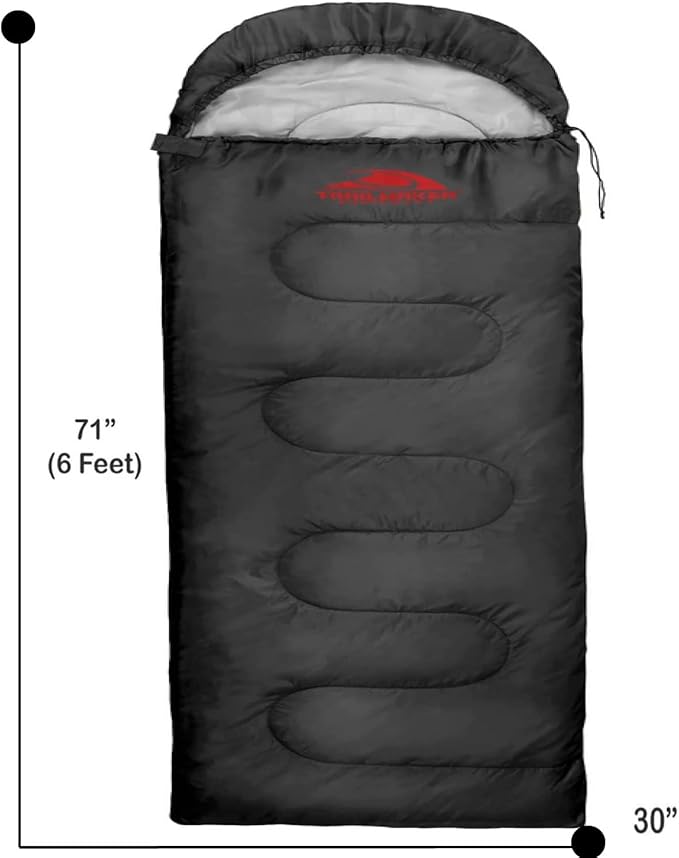 Trail Maker Bulk Sleeping Bags Mummy Style (10 Pack)32 Degree Cold Weather Hooded Sleeping Bags for Adults Homeless Camping Indoors Outdoors