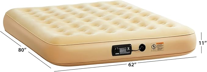 Simpli Comfy Queen Replacement Air Mattress with Built-in Pump – Compatible with EZ Bed Use Alone or with Frame Fast Inflation Portable and Easy Storage