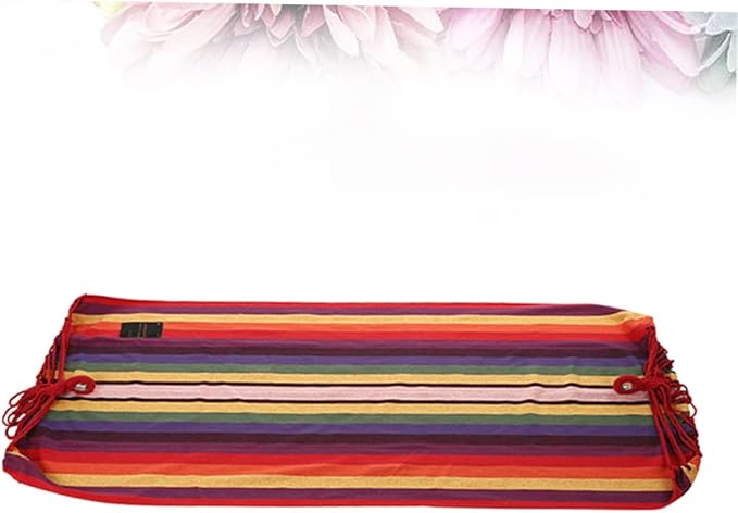 GALPADA Canvas Single Hammock Stripes Lightweight Portable Garden Swing for Outdoor Camping Travel and Relaxation Includes Carry Bag and Rope for Easy Setup