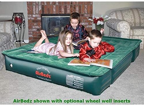 Pittman Outdoors Truck Bed Mattress - Lite (PPI PV203C) – Mid-Size 6' to 6.5' Short Truck Bed Air Mattress Green – 72 x 55 x 12 Inflated