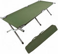 HOMSUPPLIE'S Folding Camping CotOutdoor Portable Camp Bed Sleeping Cots with Carry Bag (Green)