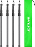 SANLIKE Black Aluminum 8.2' Telescopic Tent Poles Set of 4 for Tarp Camping Hiking