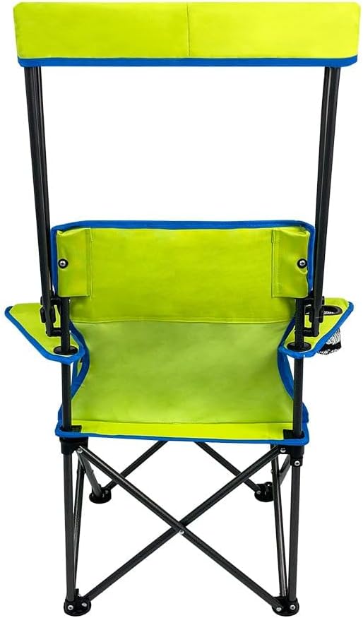 Youth Outdoor Canopy Chair with Adjustable Shade Folding Kids Camping Chair with Cup Holder and Carry Bag Portable Beach Sports and Backyard Seating