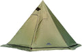 Tipi Hot Tent with Fire Retardant Stove Jack for Flue Pipes 3~4 Person Lightweight Teepee Tents with Snow Skirt for Family Team Outdoor Backpacking Camping Hiking