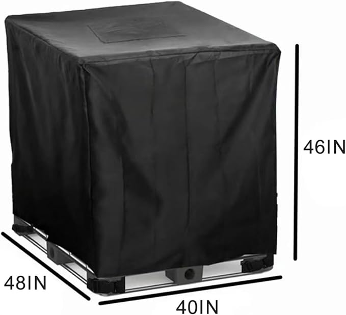 275-330 Gallon IBC Tote Cover IBC Tote Lid Heavy Duty Waterproof IBC Tote Lid Rain Barrel Cover Water Tank Cover Water Tote Cover IBC Cover(Gray275 Gallon)