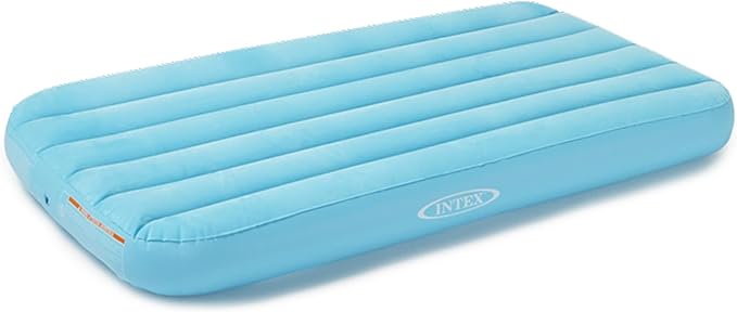 Intex 66803EP Cozy Kidz Inflatable Airbed : Fiber-Tech – Velvety Soft Surface – Carry Bag Included – Color May Vary – 34.5 x 62 x 7 6 Pack