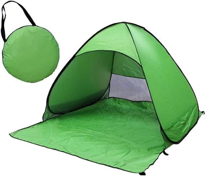 Instant Pop Up Beach Tent Foldable Portable Picnic Tent Camping for 2-3 People with Portable Carry Bag Instant Set Up (Green)