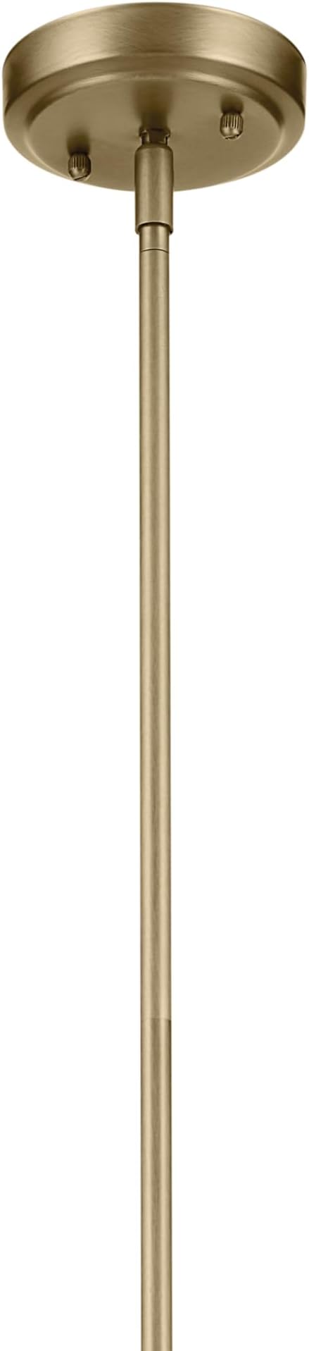 Kichler Everly 17.75 1 Light Hour Glass Pendant Clear Glass Natural Brass