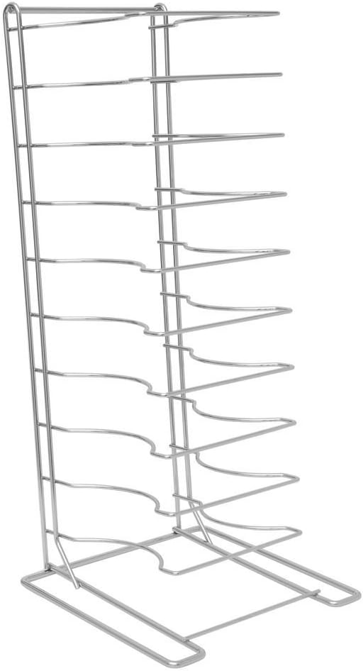 HUBERT Pizza Pan Rack 15-Shelf for 1 1/4 D Pans Chrome Plated Steel - 12 L x 12 W x 27 1/2 H