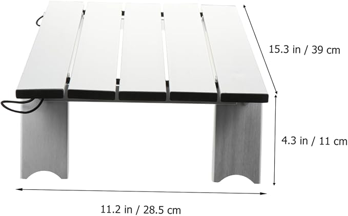 VICASKY Aluminum Alloy Folding Tables Silver Picnic Table Portable Camping Supplies Camping Folding Desk