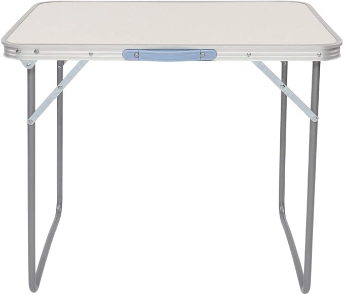 Folding Camping Table2.3FT Aluminum Folding Picnic TableHeavy Duty Utility TableIndoor Outdoor Portable Lightweight Beach with Carrying Handlefor BackyardPicnicPartyBBQ (White)
