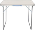 Folding Camping Table2.3FT Aluminum Folding Picnic TableHeavy Duty Utility TableIndoor Outdoor Portable Lightweight Beach with Carrying Handlefor BackyardPicnicPartyBBQ (White)