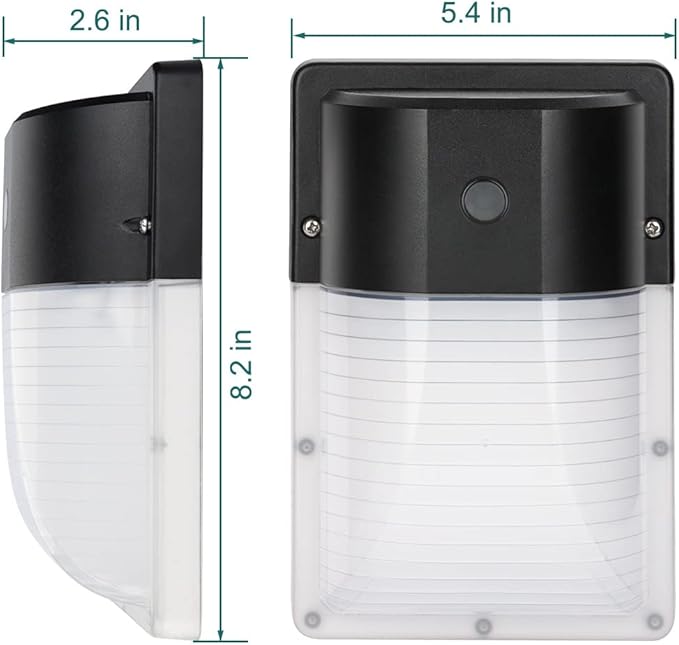 kadision LED Wall Pack Light with Dusk to Dawn Photocell 13W 1430lm 5000K 100-277V IP65 Waterproof Outdoor Security Lights ETL Listed 4-Pack