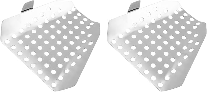 Fries Scoop Stainless Steel Ergonomic Single Handle French Fry Scooper with Holes for Popcorn 2pcs