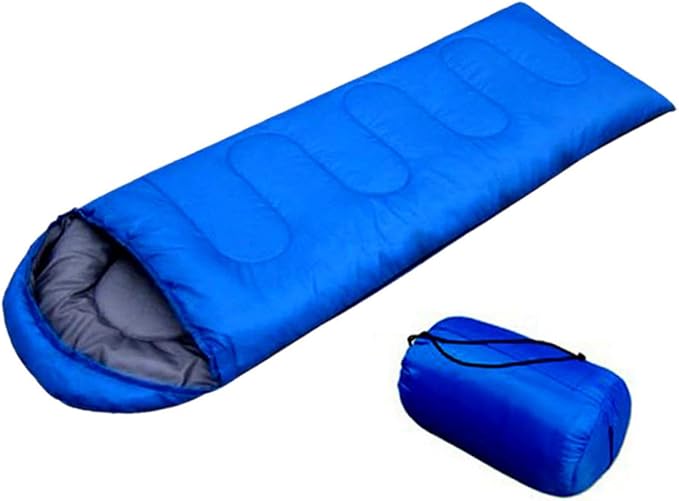 Compression with Hood for Adults Lightweight Envelope Design Drawstring for Hiking Camping Backpacking and Outdoor Activities Includes Compression Storage Bag Blue