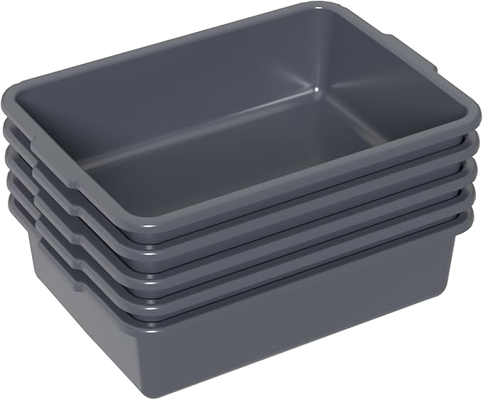8 L Small Commercial Bus Tub Plastic Wash Pan Basin 5 Packs