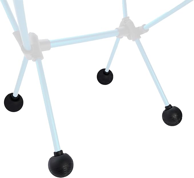 Camping Chair Feet 14mm Anti Sinking Rubber Ball Feet Helinox Chair Accessories Helinox Zero/One/Naturehike/Big Agnes Feet(Fits 14mm Legs)