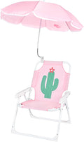 PLULON Kids Beach Chair with Umbrella Folding Lawn and Camping Chair with Summer Shade for Beach Pool Travel and Outdoor (for 1-5 Years Old)
