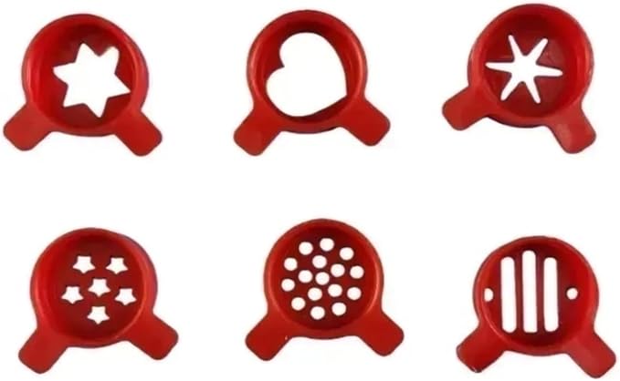 28mm Diameter 6-in-1 Set Fantasy-Shaped lid Spare Parts Mould lid Accessories Compatible with Soft-Serve ice Cream Machines
