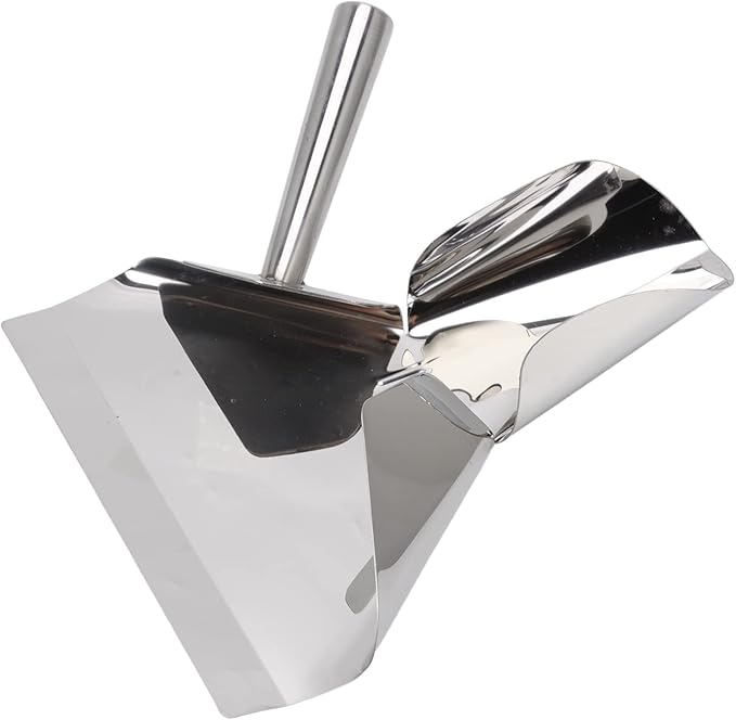 French Fries Shovel Rustproof Stainless Steel Food Scooper Popcorn French Fry Bagger Multipurpose Speed Scoop for Cinemas Buffets Carnivals Commercial Use