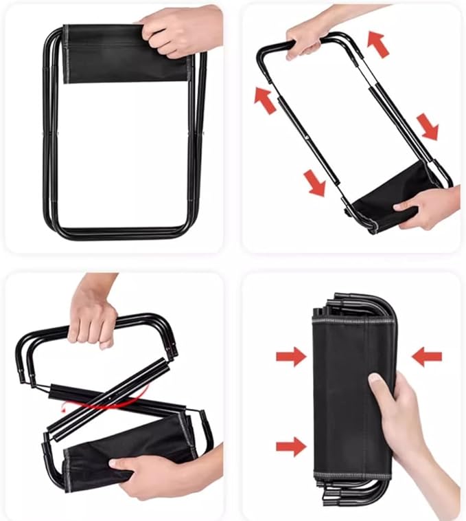 Portable mini Folding Stool Patio/Garden Furniture Seating Small Camping Stool can Support up to 150 pounds.