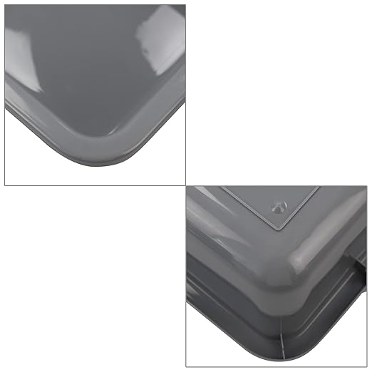 Readsky 34 L Grey Large Plastic Bus Box Commercial Bus Tubs 4 Packs
