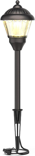 GOODSMANN Pathway Light 1.5W LED Outdoor Low Voltage Landscape Lighting 100 Lumen Hardwired Path Lights 3000K Warm White Metal Walkway Light with Cable Connectors