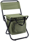 Portable Folding Camping Chair with Cushioned Outdoor Seat Large Capacity Ice Pack and Multifunctional PocketFishing and Camping Outdoor Use Thickened 600D Oxford High-Strength Load-Bearing (2)