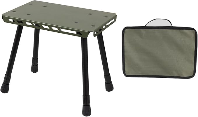 Outdoor Furniture 2 in 1 Folding Table Stool Camping Outdoor Practical Small Table Aluminum Alloys Folding Small Chair for Camping Picnics